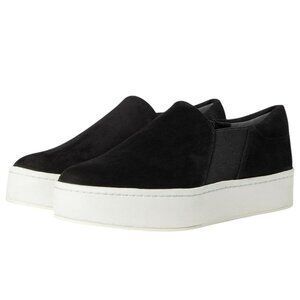 Vince Warren Slip-On Platform Sneakers Womens 7 Black Nylon